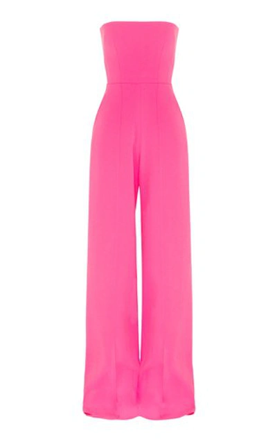Shop Alex Perry Women's Mandel Stretch Crepe Strapless Jumpsuit In Pink