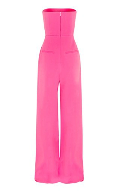 Shop Alex Perry Women's Mandel Stretch Crepe Strapless Jumpsuit In Pink