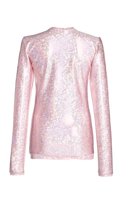 Shop Saks Potts Saya Glittered Vinyl Top In Metallic