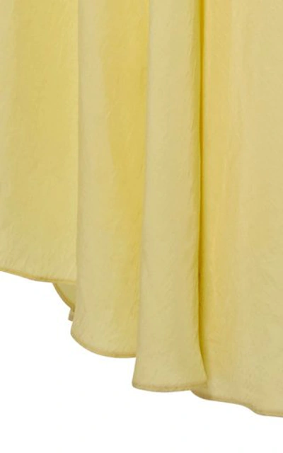 Shop Vince Double-layer Crepe Dress In Yellow