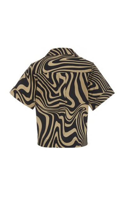 Shop Matthew Bruch Safari Twill Shirt In Print