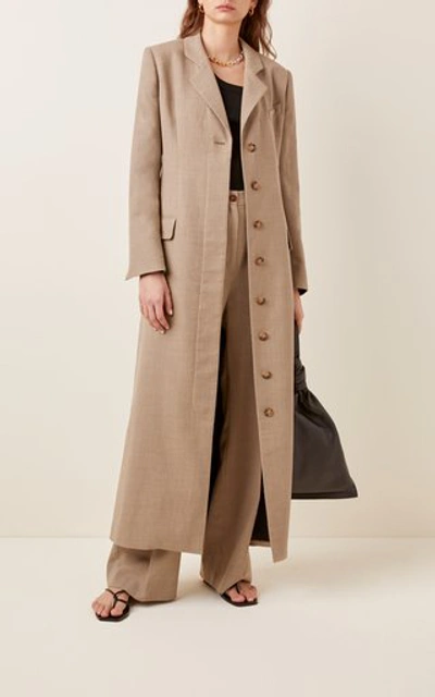 Shop La Collection Women's Modesty Crepe Wool Blazer Dress In Grey