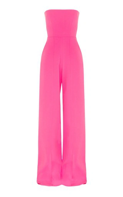 Shop Alex Perry Women's Mandel Stretch Crepe Strapless Jumpsuit In Black,pink