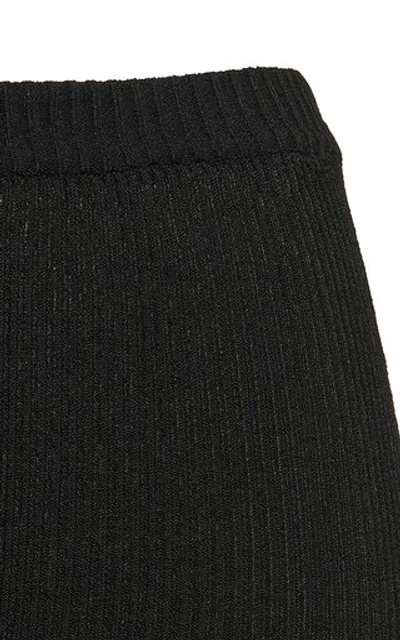 Shop Boyarovskaya Women's Claire Ribbed-knit Mini Shorts In Black,grey