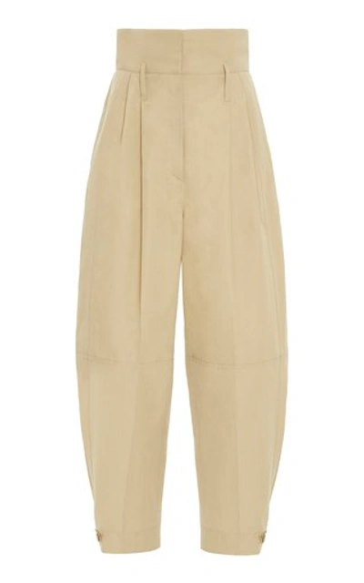 Shop Givenchy Cotton-canvas Wide-leg Trousers In Neutral