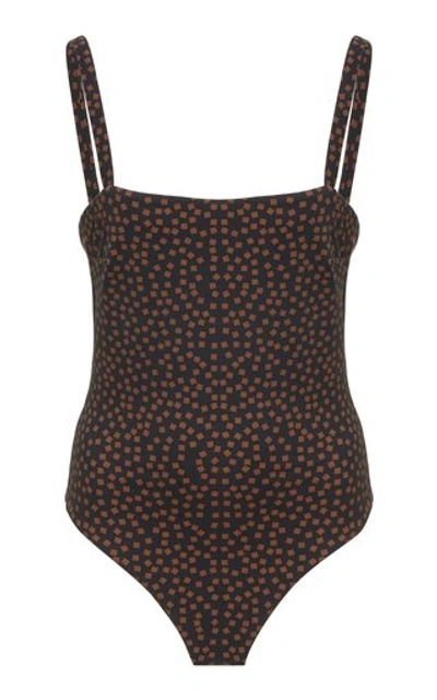 Shop Asceno The Palma Printed One Piece In Brown