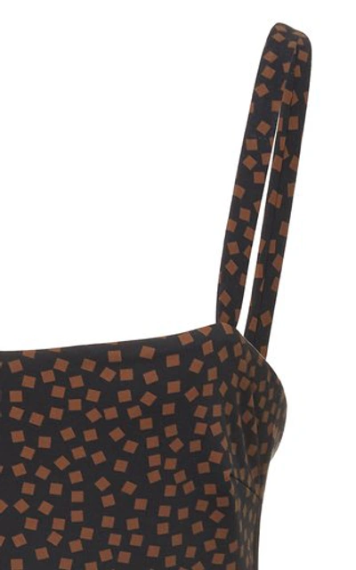 Shop Asceno The Palma Printed One Piece In Brown