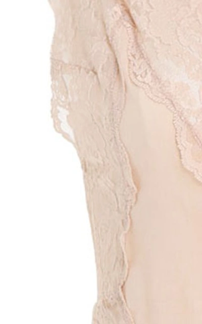 Shop Zimmermann Women's Botanica Lace-trimmed Cotton Bodysuit In Pink,white