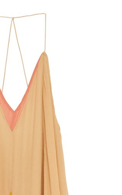Shop Dorothee Schumacher Women's Summer Heat Colorblock Silk Maxi Halter Dress In Multi