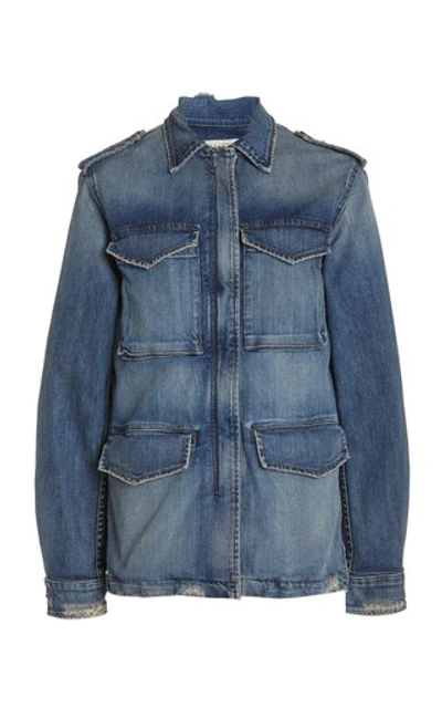 Shop Nili Lotan Wren Denim Jacket In Blue