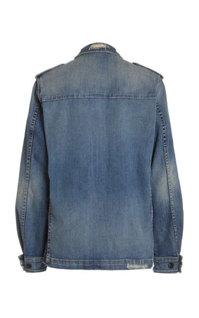 Shop Nili Lotan Wren Denim Jacket In Blue