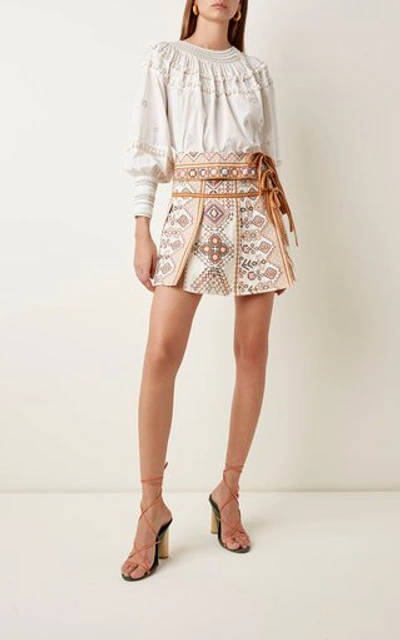 Shop Ulla Johnson Shaia Printed Cotton Mini Skirt