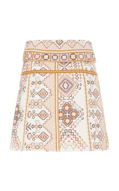 Shop Ulla Johnson Shaia Printed Cotton Mini Skirt