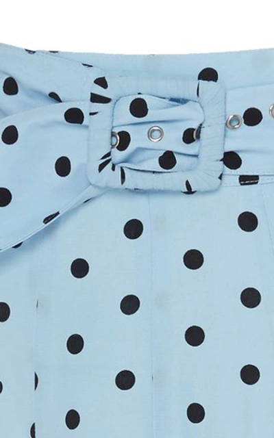 Shop Faithfull The Brand Luda Polka Dot Crepe Midi Skirt In Print