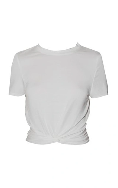 Shop Andres Otalora Women's Girasol Cotton Knot T-shirt In White