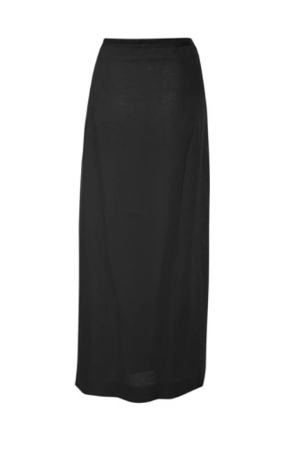 Shop Bondi Born Women's Rouleau Linen Wrap Skirt In Black,orange