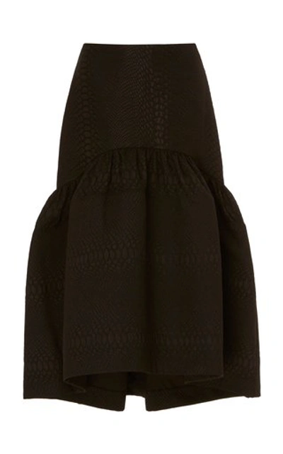 Shop Acler Elm  Cobra Crepe Skirt In Black