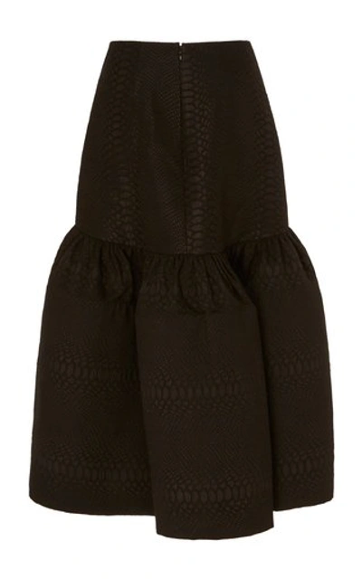 Shop Acler Elm  Cobra Crepe Skirt In Black