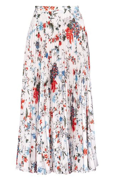 Shop Erdem Women's Nesrine Printed Midi Skirt In Floral