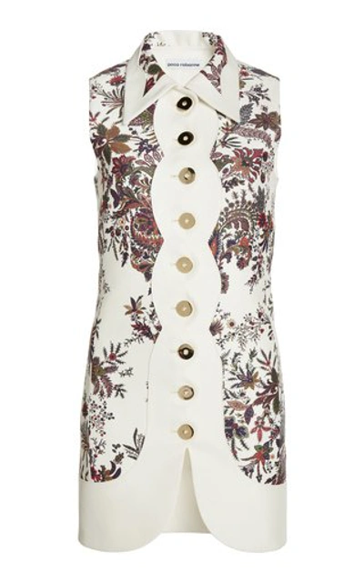 Shop Paco Rabanne Women's Printed Cotton-blend Tunic In White