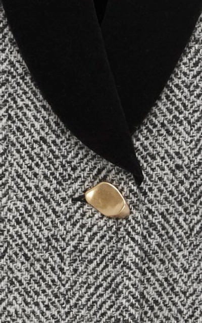 Shop Aje Rebellion Tweed Blazer In Brown