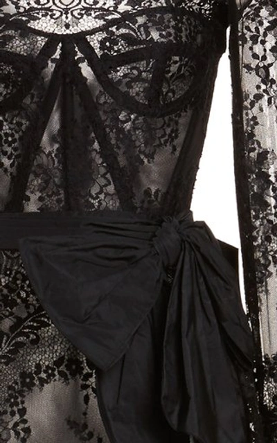 Shop Zuhair Murad Vreeland Lace Maxi Dress In Black