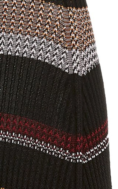 Shop Proenza Schouler Striped Ribbed-knit Maxi Dress