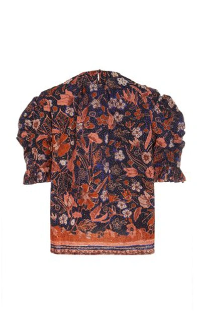 Shop Ulla Johnson Joni Printed Cotton Top