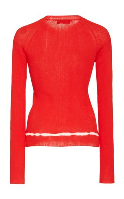 Shop Altuzarra Kazuko Tie-dyed Pima Cotton Sweater In Orange