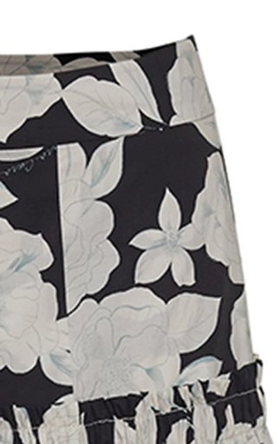 Shop Cara Cara Women's Tisbury Cotton-poplin Midi Skirt In Black,white