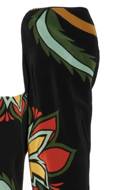 Shop Johanna Ortiz Secret Passage Puffed-sleeve Silk Dress In Black
