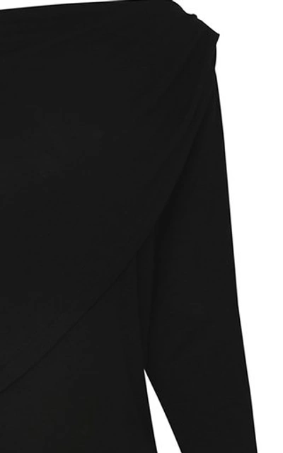 Shop Andres Otalora Women's Camery Asymmetrical Stretch Maxi Dress In Black