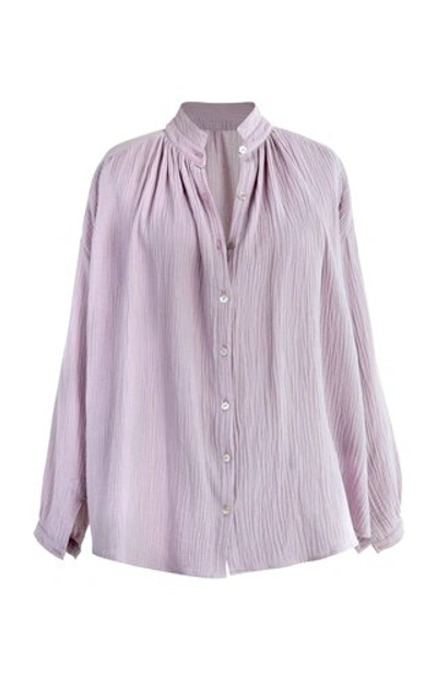 Shop Alix Of Bohemia Kiki Gauze Shirt In Purple
