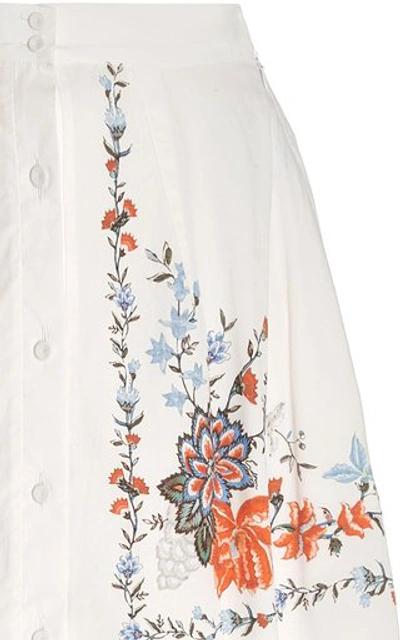 Shop Erdem Women's Mervyn Floral Cotton Midi Skirt In Print
