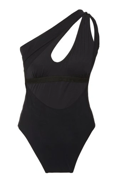 Shop Zimmermann Empire Cutout One-piece Swimsuit In Black