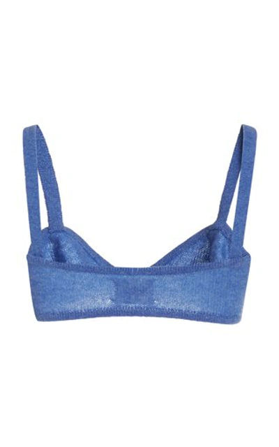 Shop Khaite Women's Eda Cashmere Bra Top In Blue