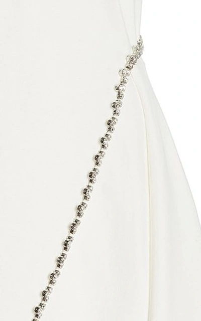 Shop Area Crystal-embellished Stretch-crepe Handkerchief Dress In White