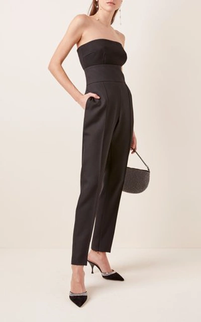 Shop Alexandre Vauthier Wool Tapered Pants In Black