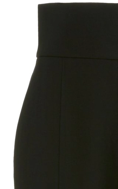 Shop Alexandre Vauthier Wool Tapered Trousers In Black