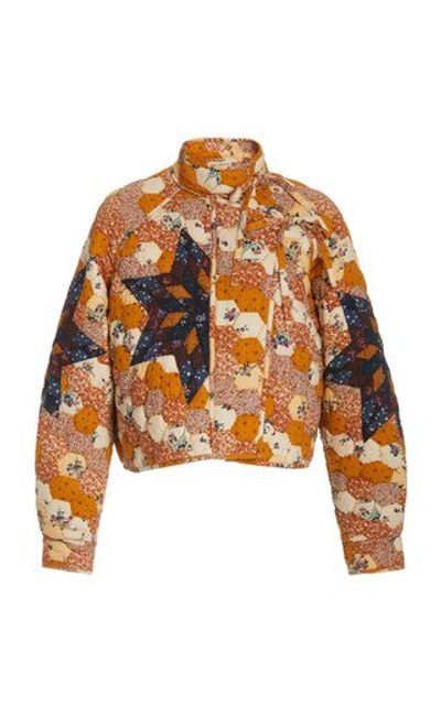 Shop Ulla Johnson Elettra Quilted Cotton Jacket In Print