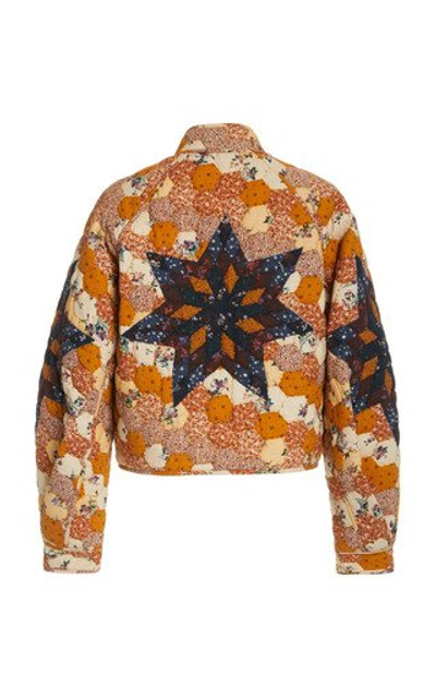 Shop Ulla Johnson Elettra Quilted Cotton Jacket In Print