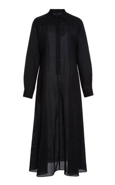Shop Three Graces London Women's Fallon Cotton Shirt Dress In Black