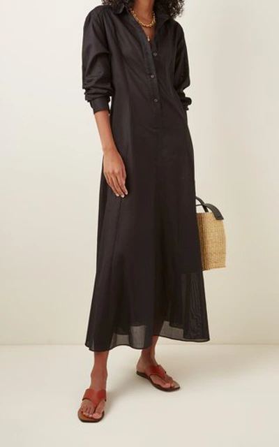 Shop Three Graces London Women's Fallon Cotton Shirt Dress In Black