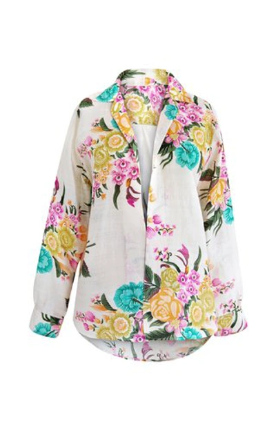 Shop Alix Of Bohemia Tropical Silk Shirt In Multi