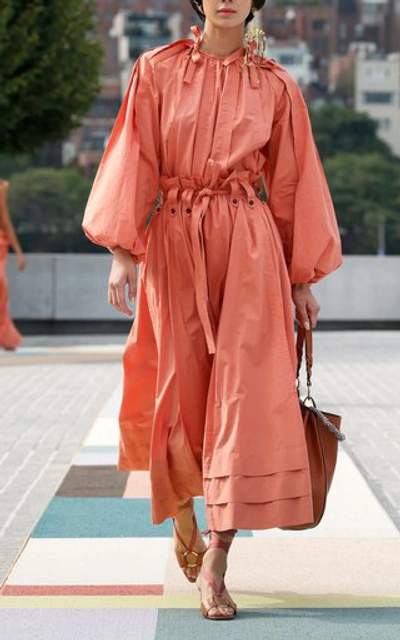 Shop Ulla Johnson Women's Dylan Cotton-poplin Skirt In Orange,neutral