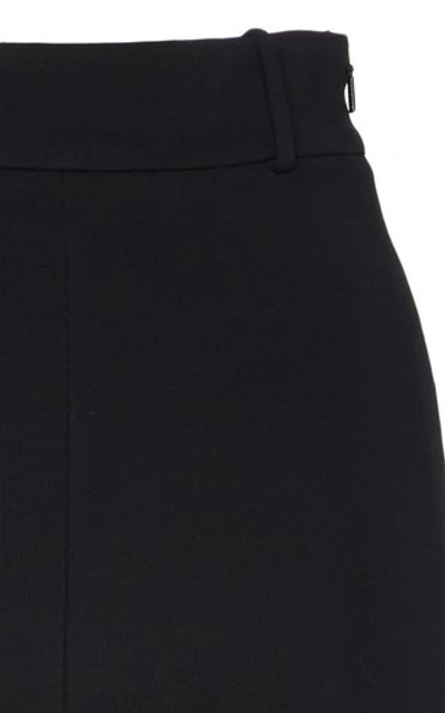 Shop Versace High-rise Stretch-jersey Leggings In Black