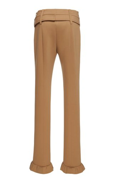 Shop Prada Pants With Belt In Brown