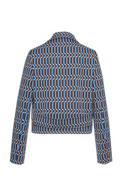 Shop Prada Printed Crepe Jacket