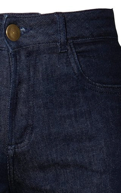 Shop Andres Otalora Amaryllis Wide Leg Jeans In Dark Wash