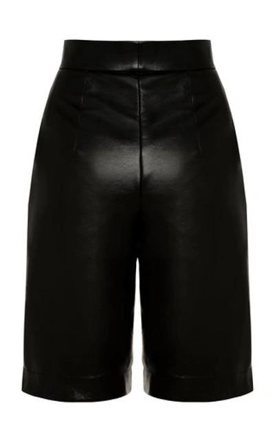 Shop Matãriel Women's Vegan Leather Shorts In Black